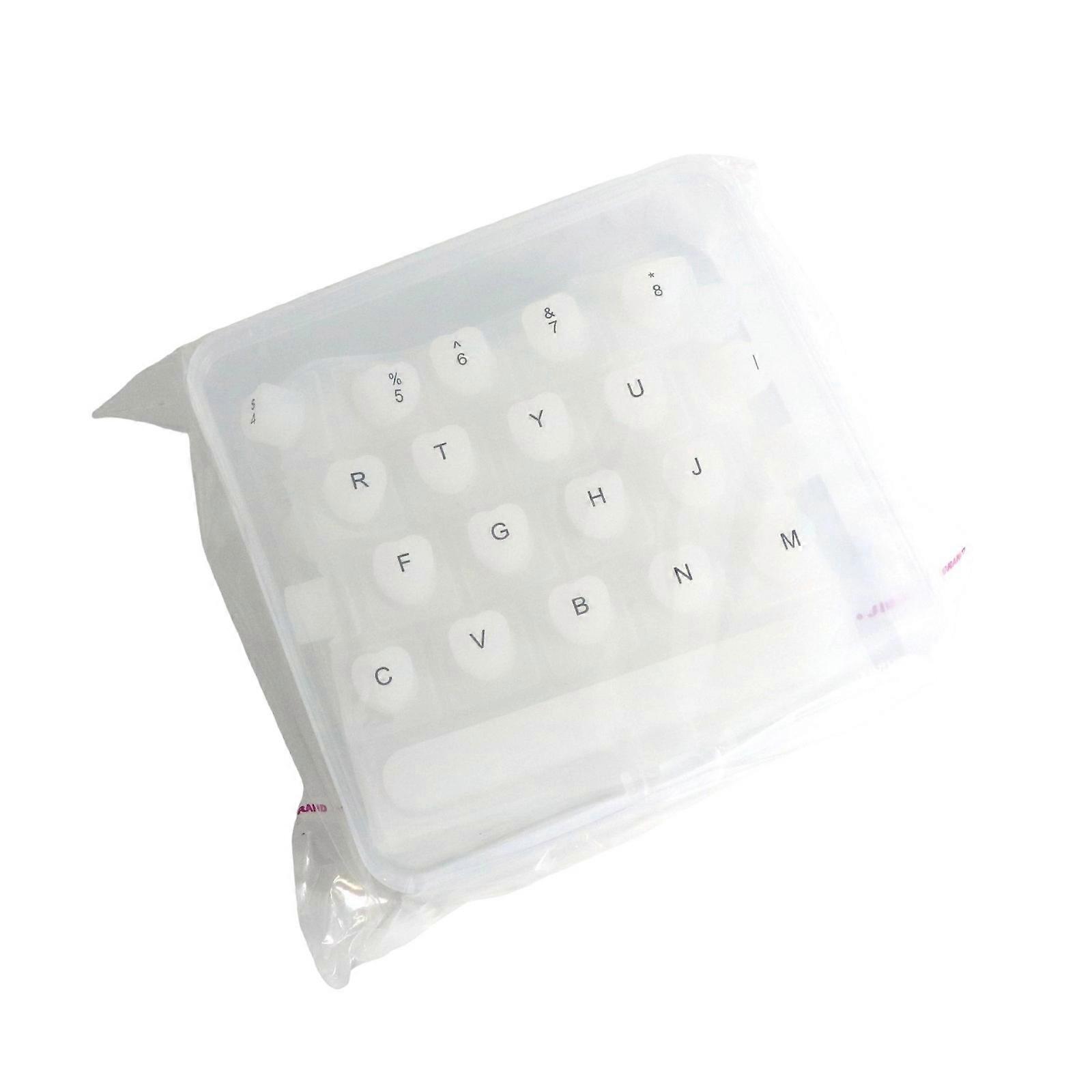 Transparents Silicone Keyboards Protectors For Supports Backlight Shield Manicure Reduces Typing Noise Ensures Comfortable Experience  White