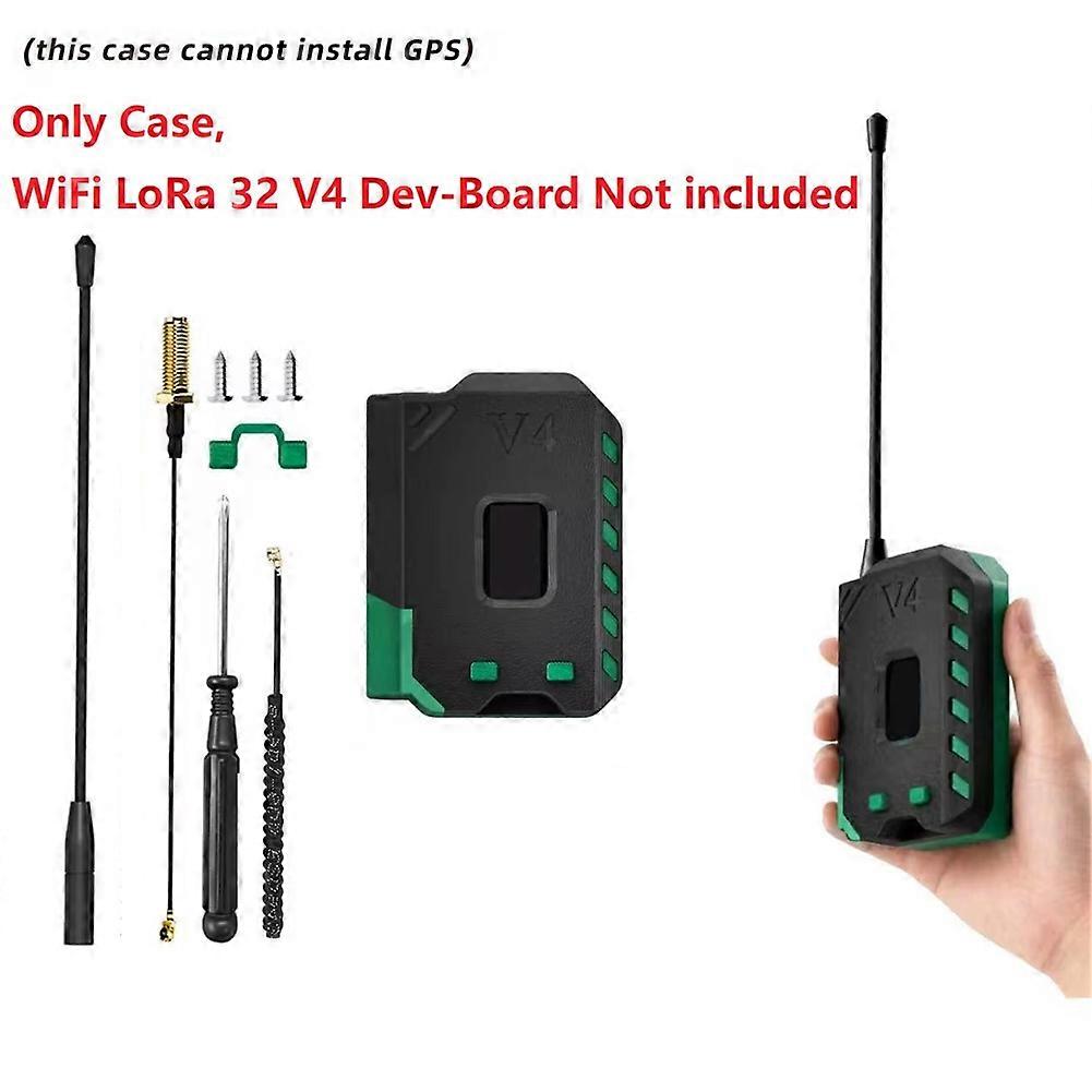 Case Protettivo Per Heltec V4 Meshtastic – Compatibile Con WiFi Lora 32 V4, Display OLED 0.96 Pollici, Alimentazione Solare, Solo Guscio, Colore Nero