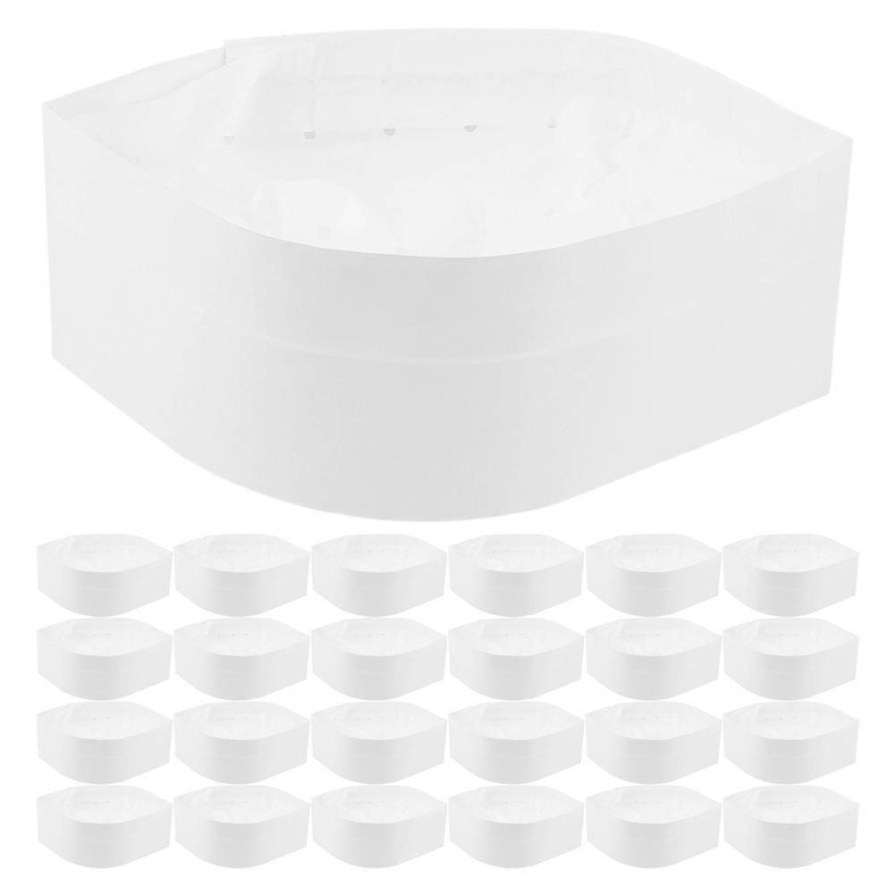 White Disposable Chef Hats for Catering Use 50Pcs Paper Kitchen Caps