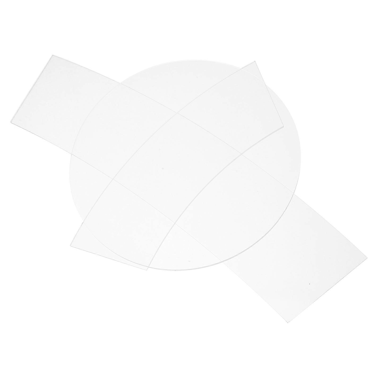 Transparent Sewing Ruler Bucket Hat Templates For DIY Projects 19.50X6.00X0.30CM High Precision Patchwork 9Pcs