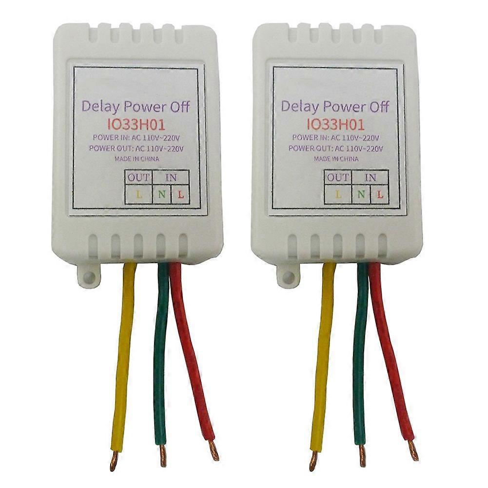 2PCS 1-480Min Timer Adjustable Disconnect Delay Controller AC 110V 220V Power-on Delay OFF Relay Switch Voltage Output