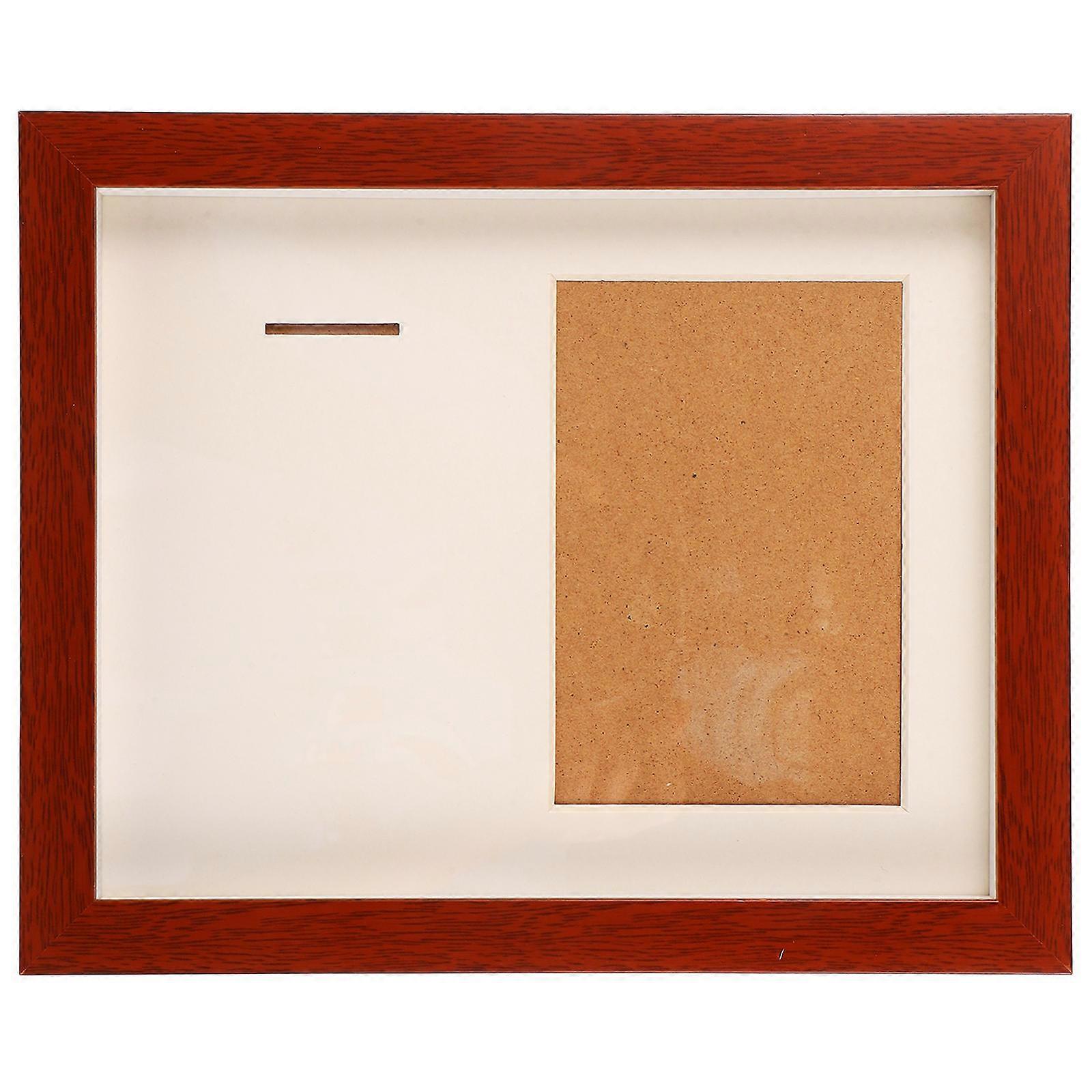 Medal Display Frame for Sports Awards with Photos Made of Durable Brown