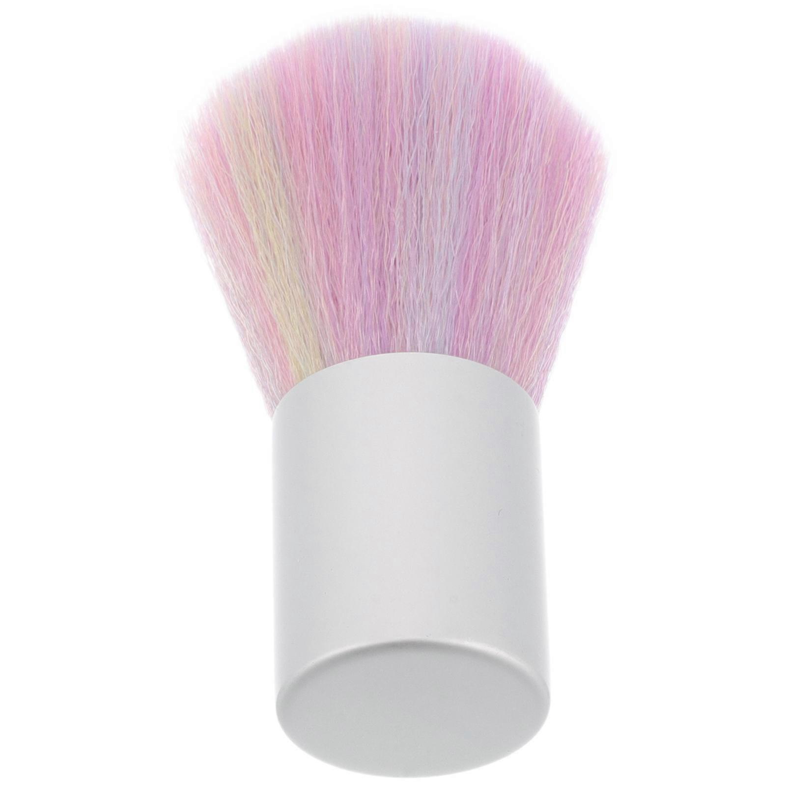 Multi Color Fluffy Nail Brush for Nails Dust Brush with Plastic Base