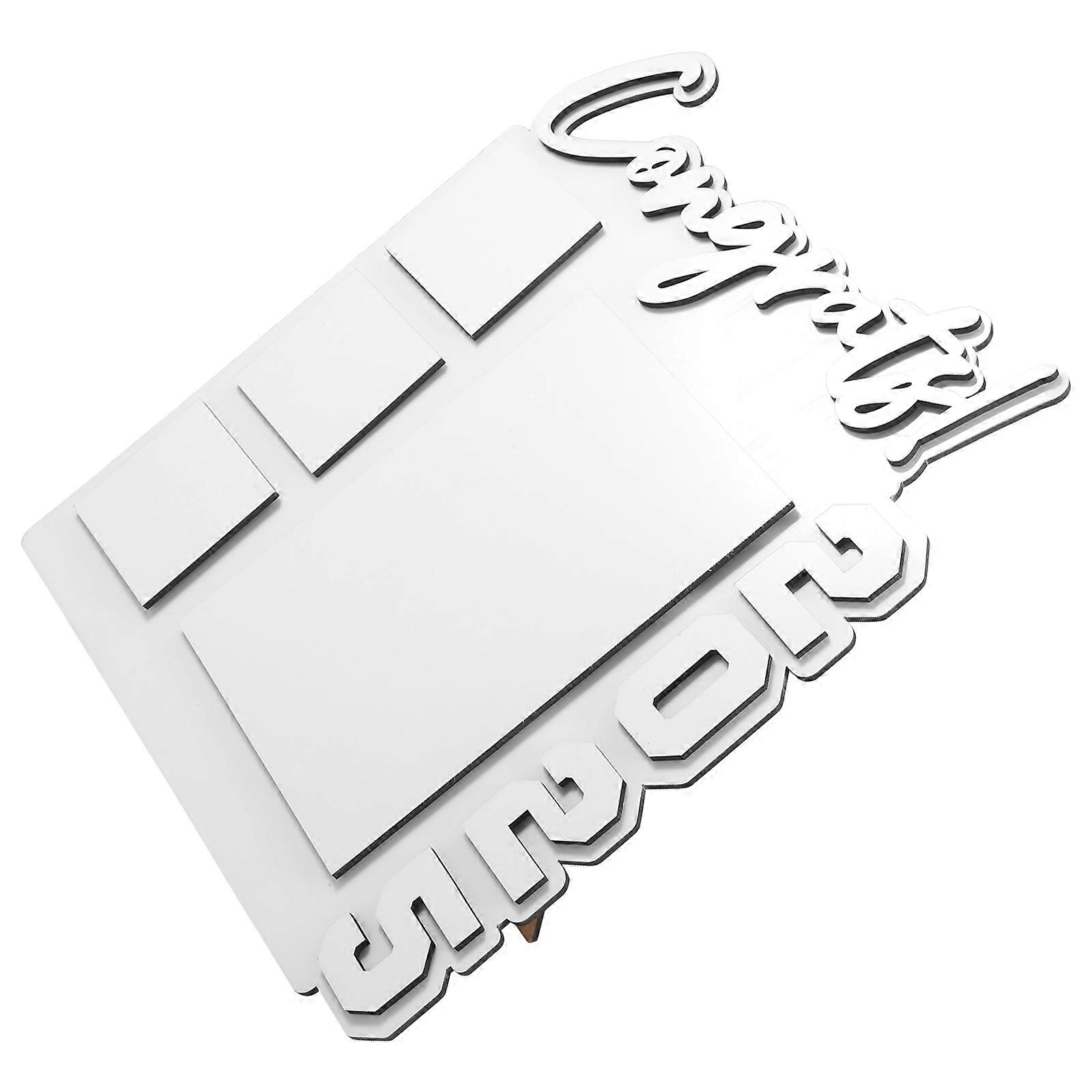 Graduation Decorations Sublimation Picture Frame White Rectangular DIY Decoration 25.40X21.60X0.60CM 1Set