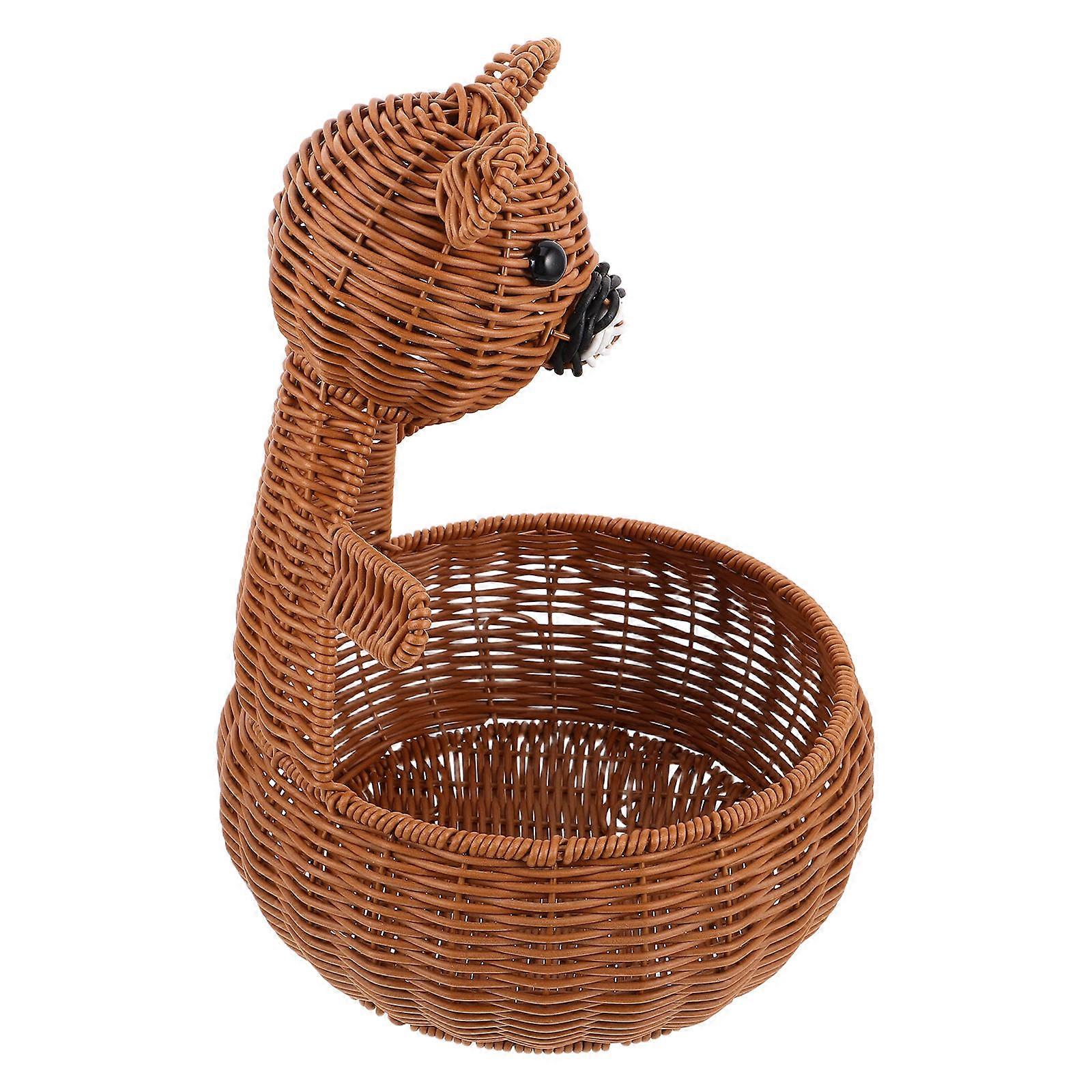 Reusable Bear Shaped Basket for Christmas Decoration Home Use 1Set
