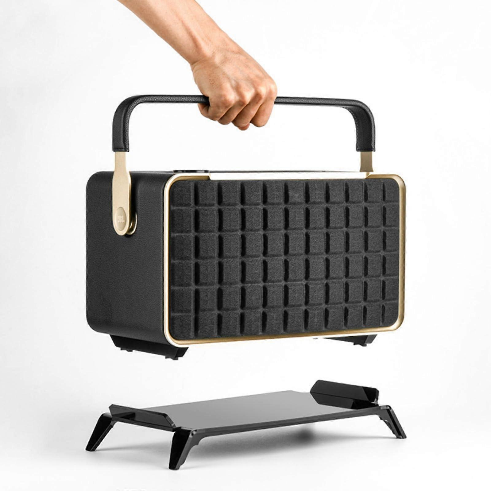 Acrylic Speaker Stand with Retro Gloss Design and AntiVibration Feet Black for JBL Authentics 300