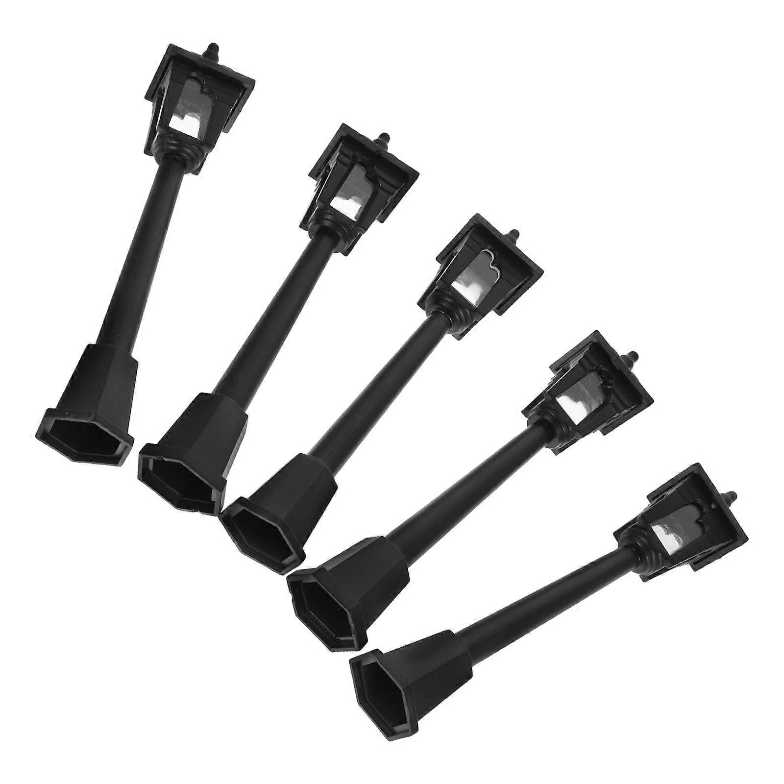Plastic Dollhouse Lamppost Miniature Light for 5Pcs Decorative Set