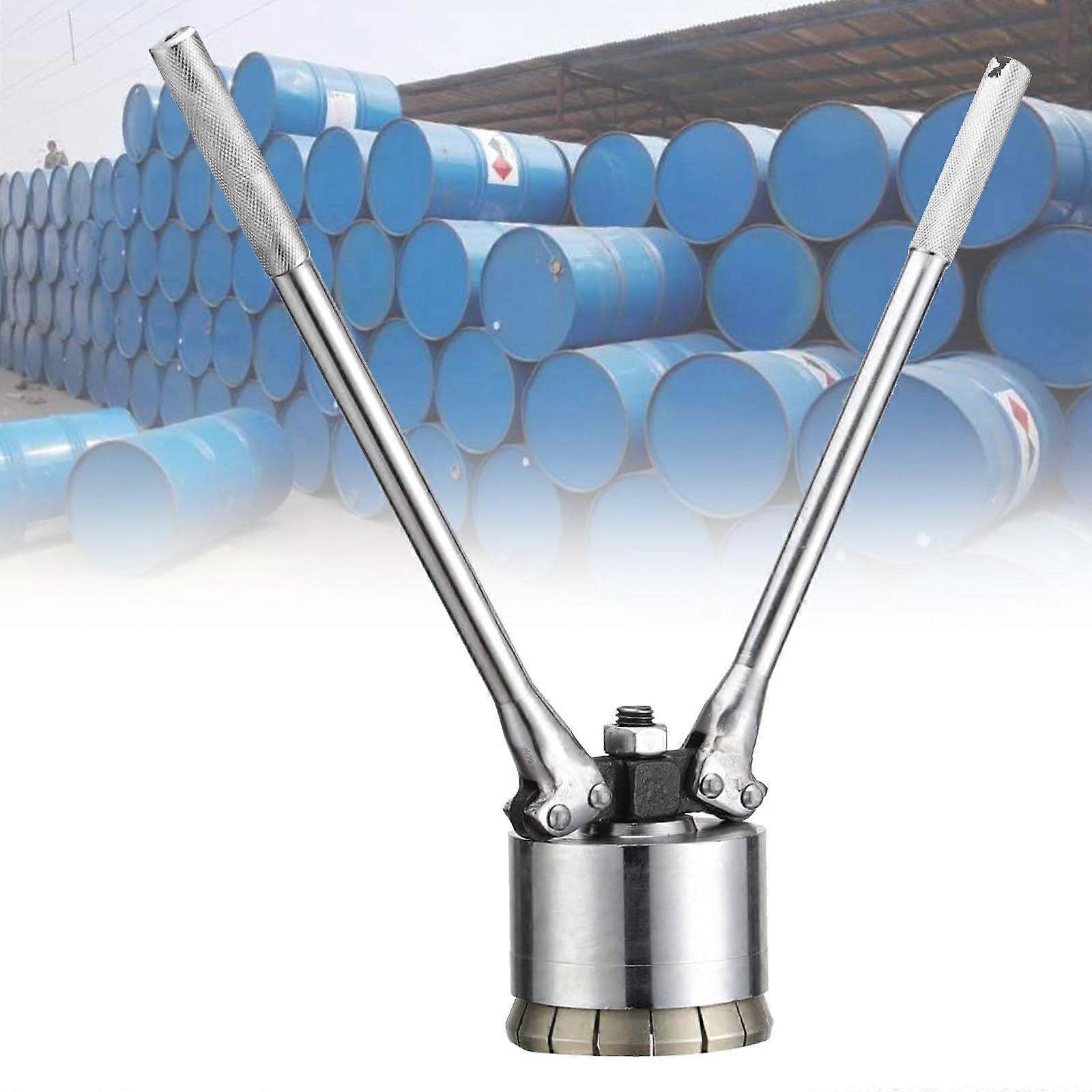 Manual Capping Machine for Oil Drums, 70mm Cap Sealer with Hardened Jaws, LeakProof Barrel Closure