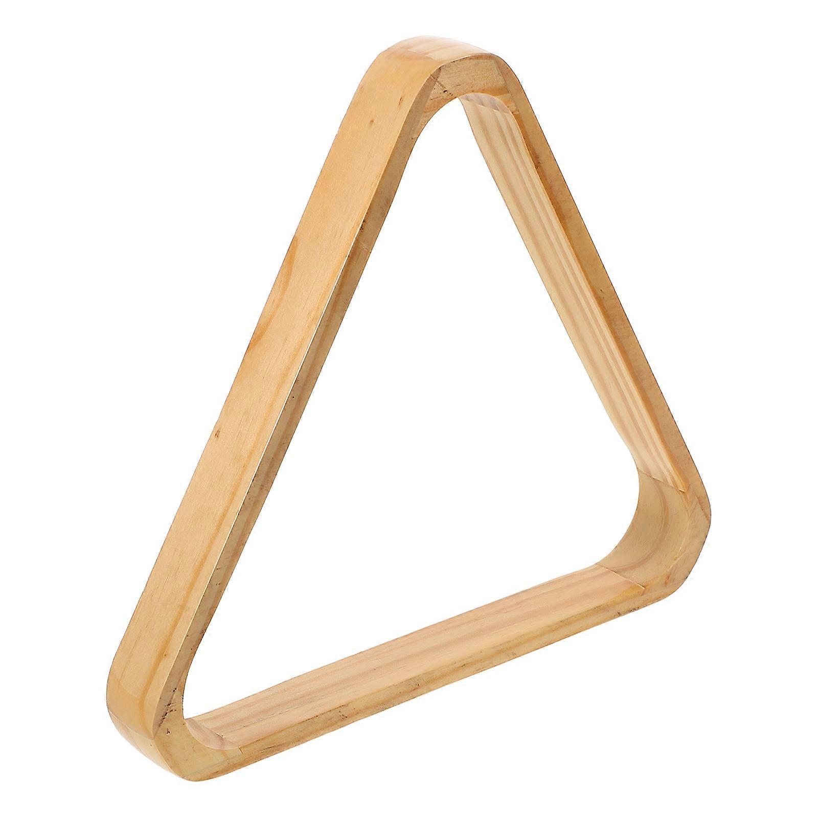 Solid Wood Triangle Ball Rack for Billiards with Precise Positioning and Light Fits Most Pool Tables