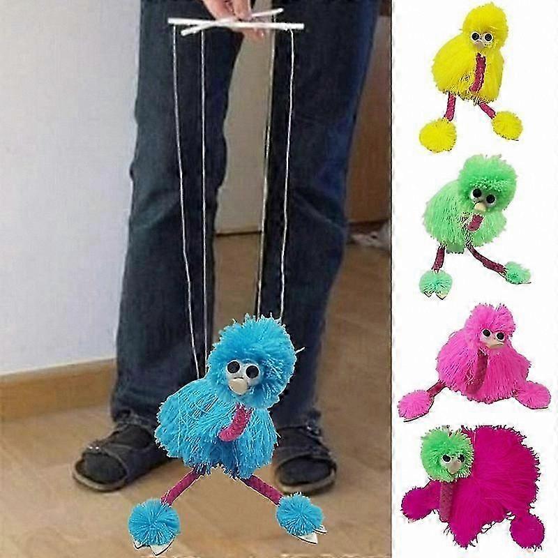 String Puppet Toy for Parent-Child Interaction Ostrich Marionette Doll Pull Toy Interactive Plaything for Kids and Adults