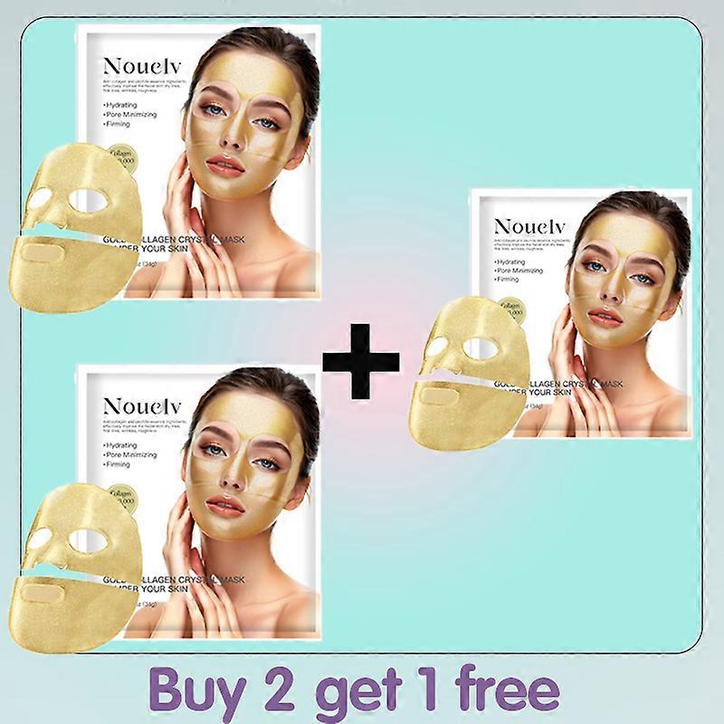 Masque facial au collag��ne cristal dor��, raffermissant, hydratant, r��tr��cit les Pores, patchs de beaut��, soins pour la peau
