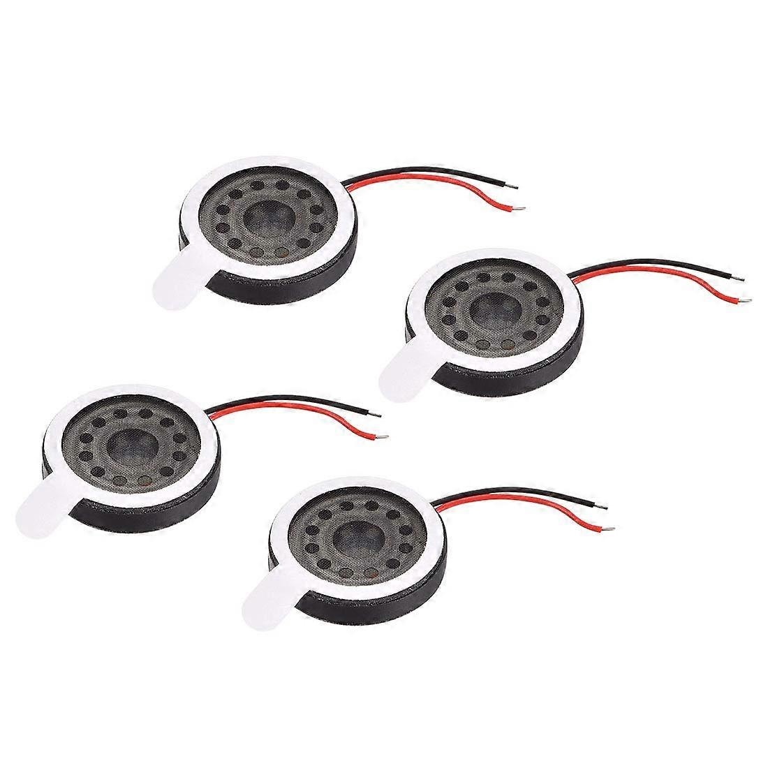 Mini 1W 8 Ohm Speaker with Wire, 16mm Compact Clear Sound for Electronics Projects, 4pcs