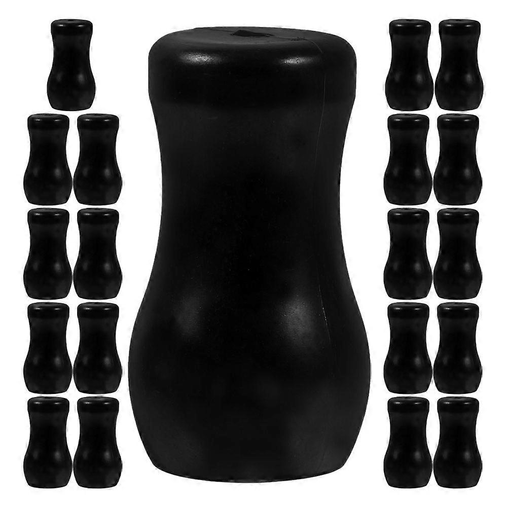 Black Blind Cord Knobs for Window Use 20Pcs PVC Tassel Accessories