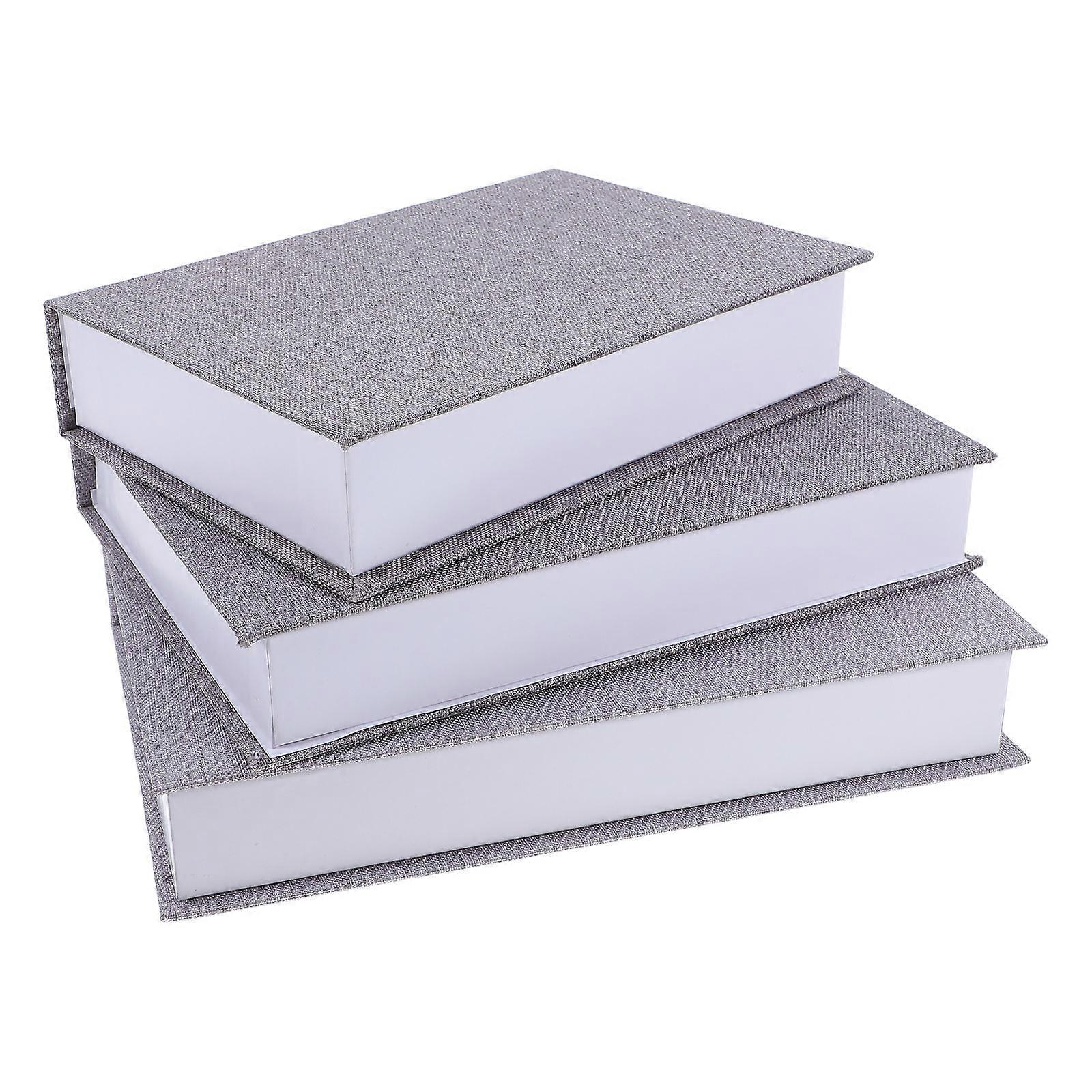 Realistic Book Prop Decorative Storage Box for Office Use 3Pcs Set