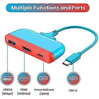 Dock for Nintendo Switch, Switch Docking Station for TV, Type C to 4K HDMI Hub Switch TV Adapter, gaming accessory