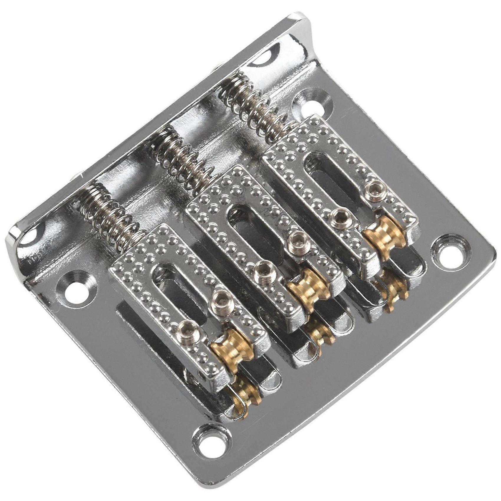 10X 3 String Guitar Ball String Bridge Bridge Pull String Hard Tail Guitar Bridge Tail 3 String Silver
