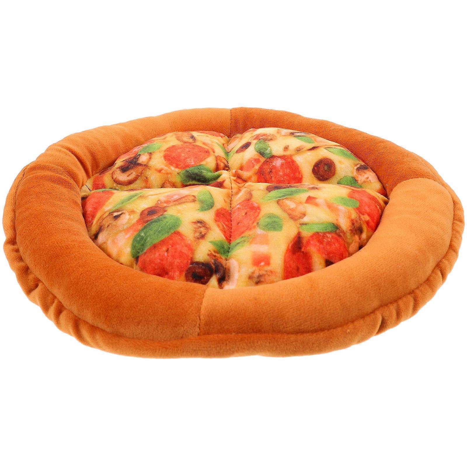 Cat Sleeping Bed Pizza Dog Squeaky Toy for Pet Use