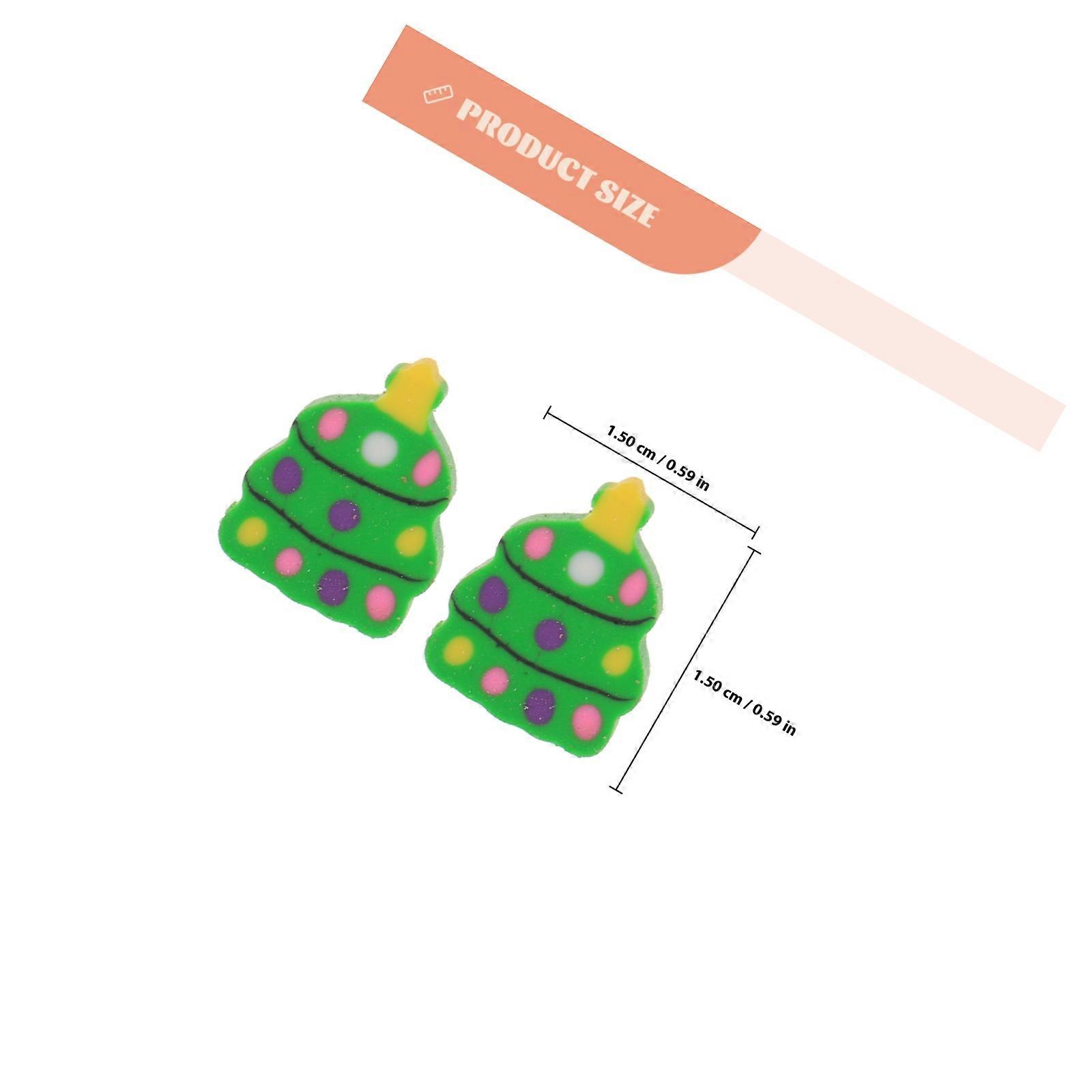 Xmas Shaped Erasers Multi-Function Pencil Erasers 1 Box Portable Christmas Supply
