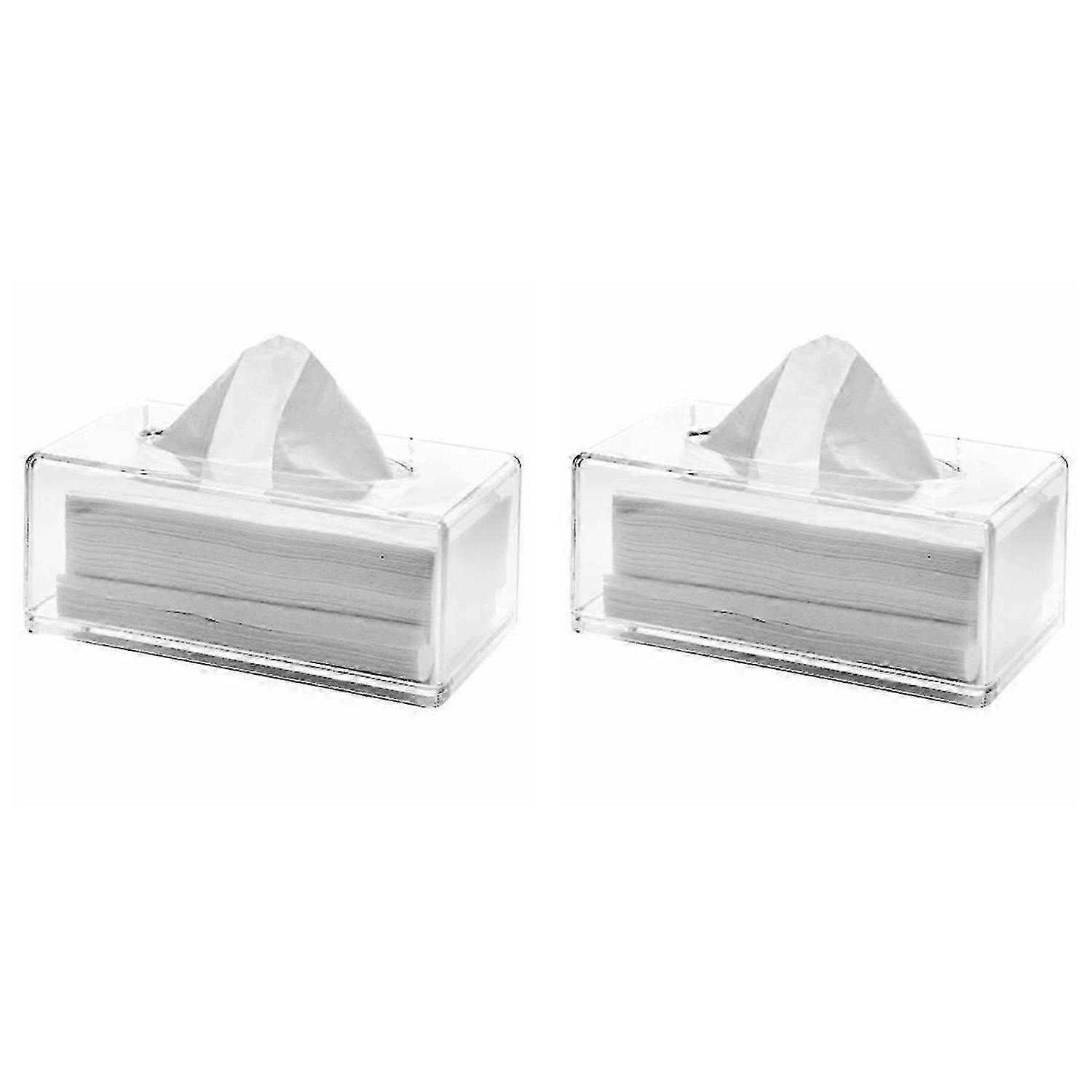 Transparent tissue box with lid, tissue box storage box A