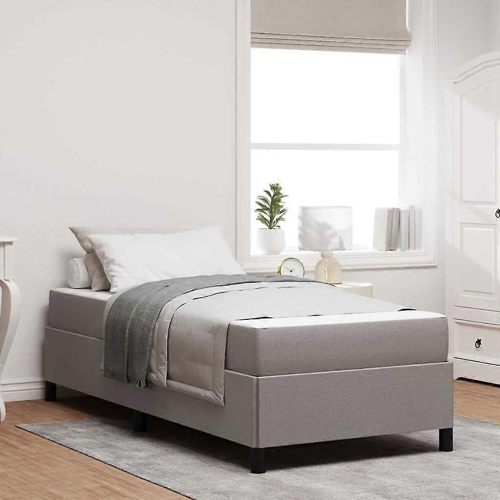 Boxspringbett Taupe 90 x 200 cm Stoff