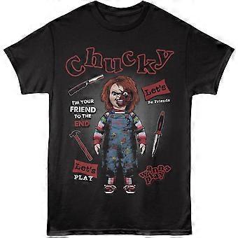 Chucky T Shirt for Men Women Lets Play Black Short Sleeve Tee - Horror Movie Funny Tshirt EW 0498
