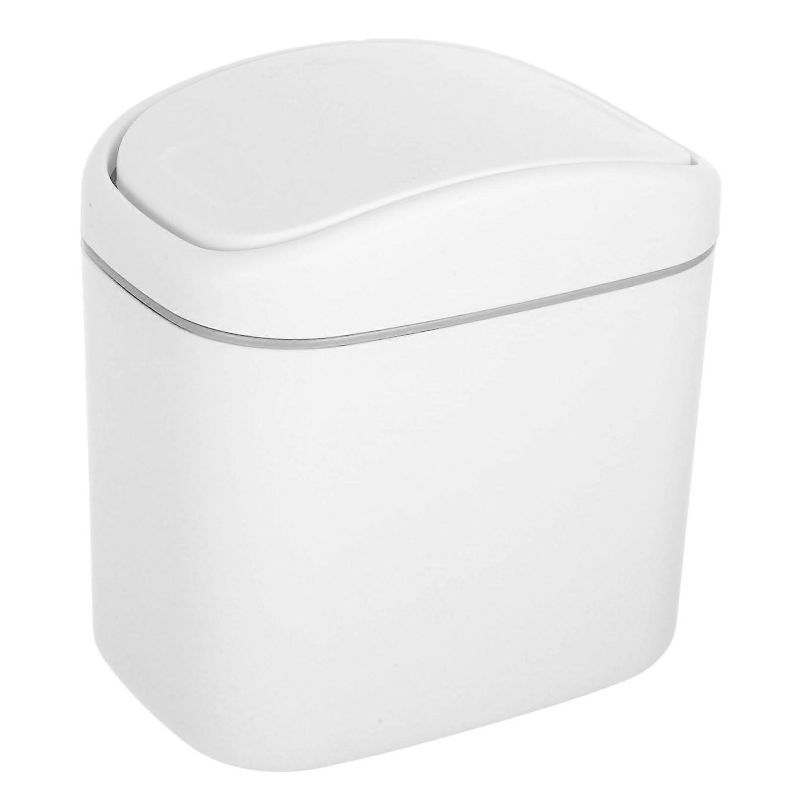 Small Trash Can with Lid, Compact OdorSealing Mini Desktop Garbage Bin for Home or Office