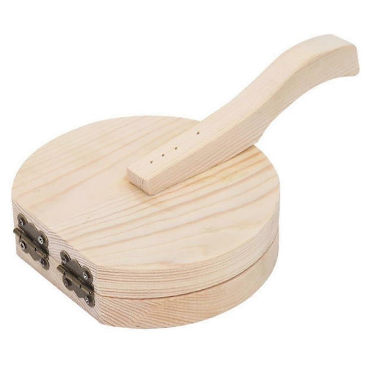 Wooden Dumpling Press Tool for Uniform Dough Thickness, FoodGrade Wrapper Maker