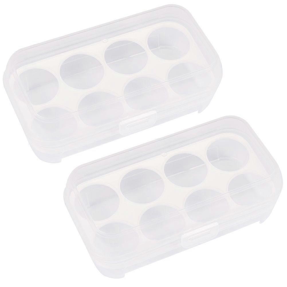 2Pcs Makeup Sponge Storage Boxes Dustproof Storage Boxes Powder Puff Cases White