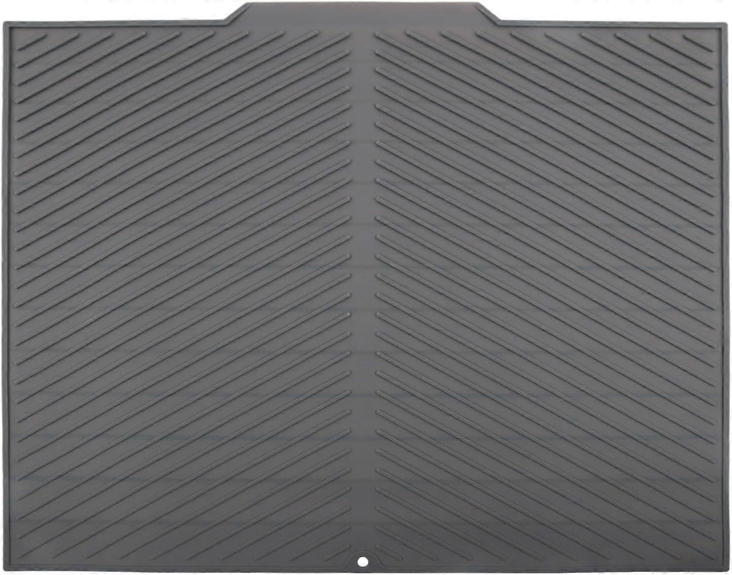 Large Silicone Dish Drying Mat with Efficient Water Drainage and Non Slip Stability 42x50cm