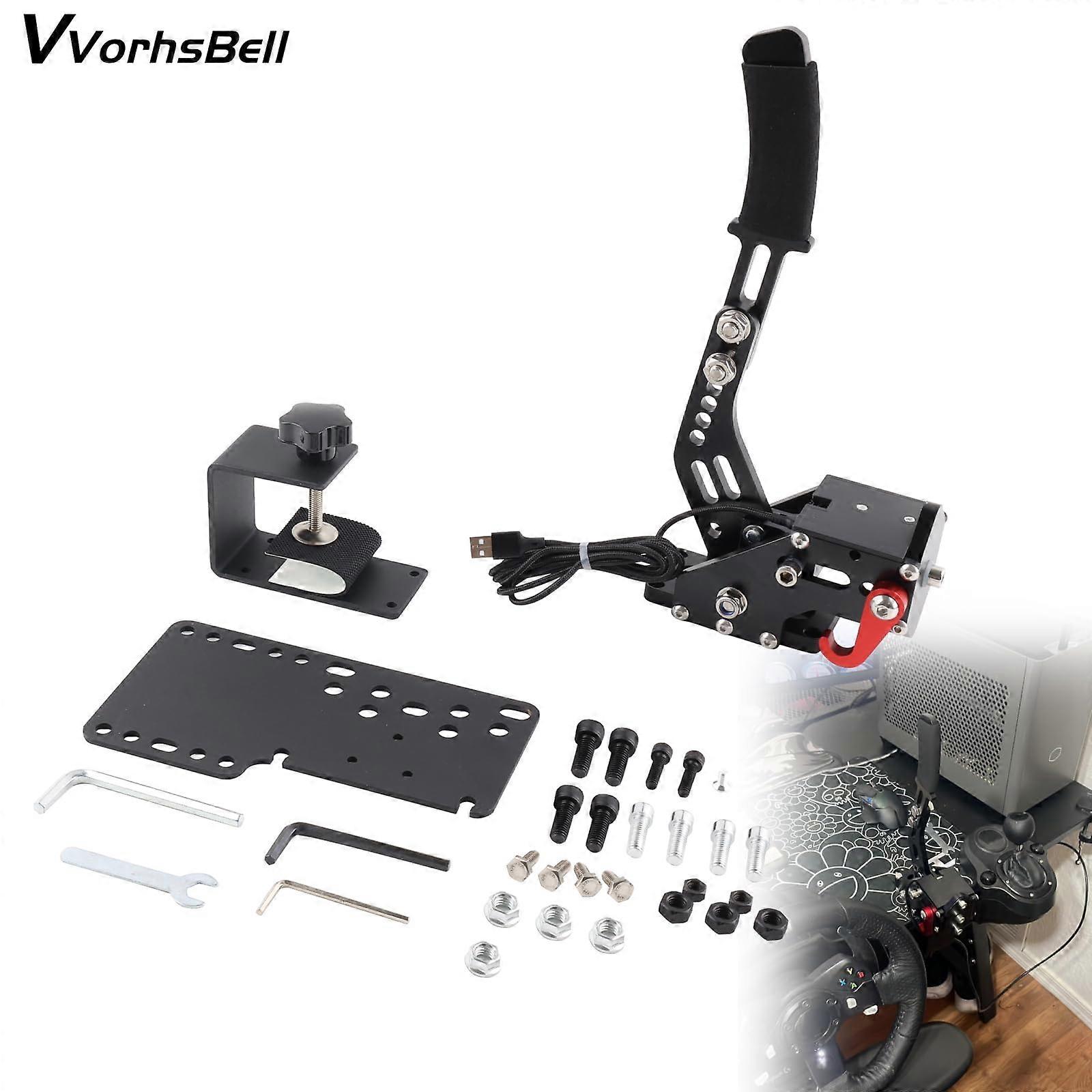 USB Racing Simulator Handbrake 16Bit Adjustable for PC Games Compatible with Logitech G29 G920 G923 Thrustmaster