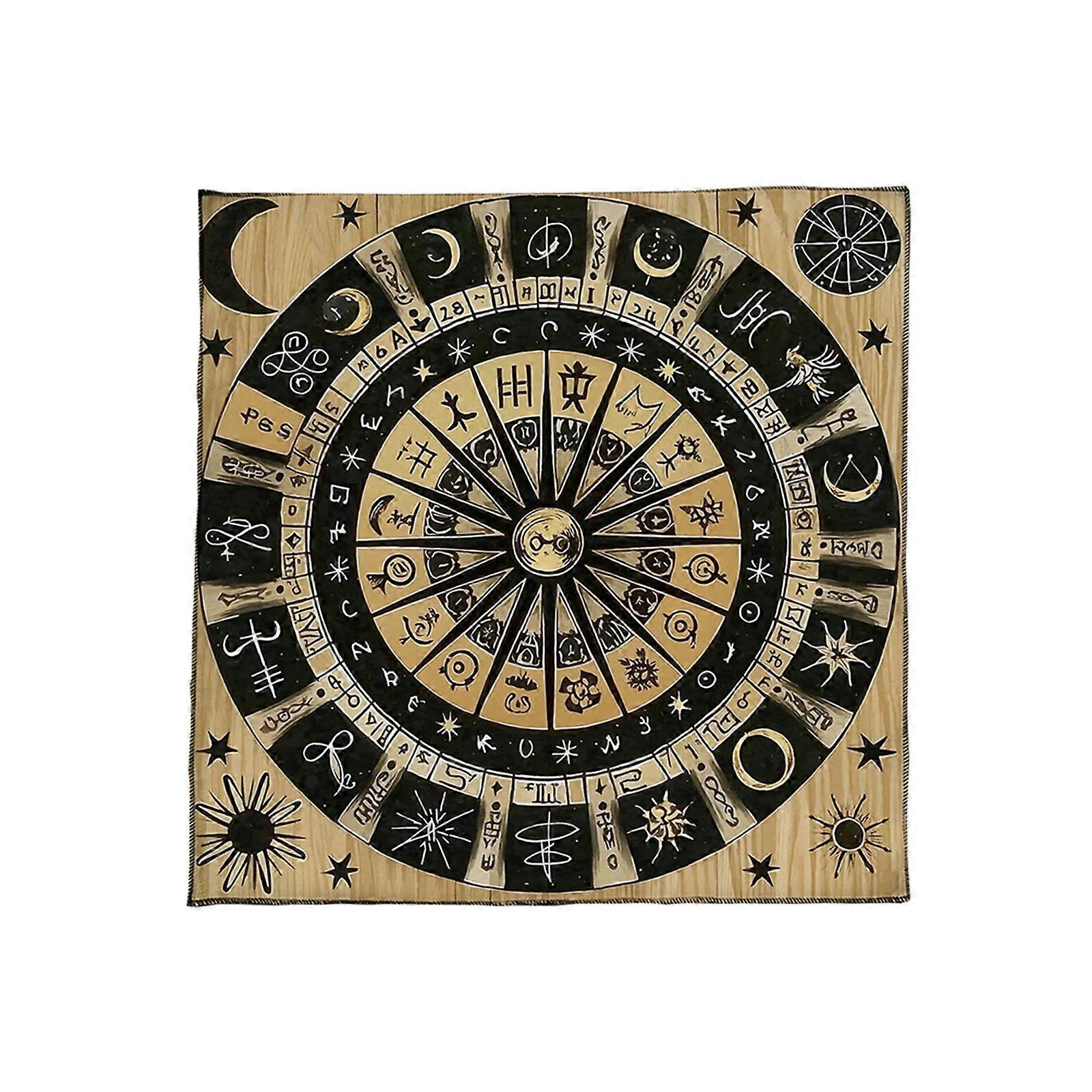 Kehanetler Masa Örtüsü Kart Mat Masa Örtüsü Astrolojik Kahinler Pad Tarotlar Masa Örtüsü Sunaklar Kumaş Masa Oyun Pedi 50x50cm