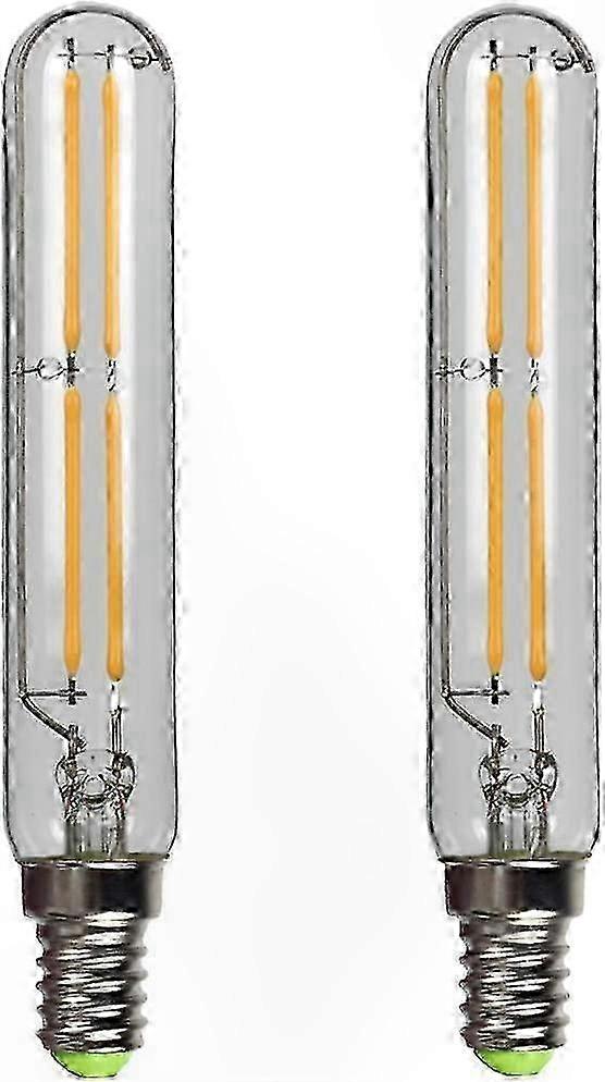 2-Pack 4W T20 LED Filament Bulb, E14 Base, Warm White 2700K