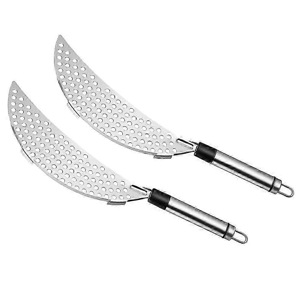 Kitchen Crescent Strainer Pot Strainer for Draining 2Pcs Stainless Steel