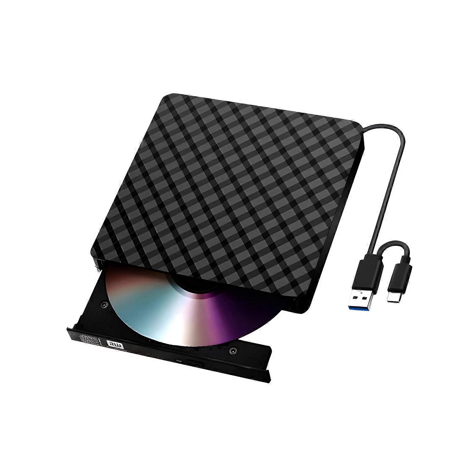 Flexible External Digital Video Disc Player For Desktop Notebook With Smooth Operation  Black