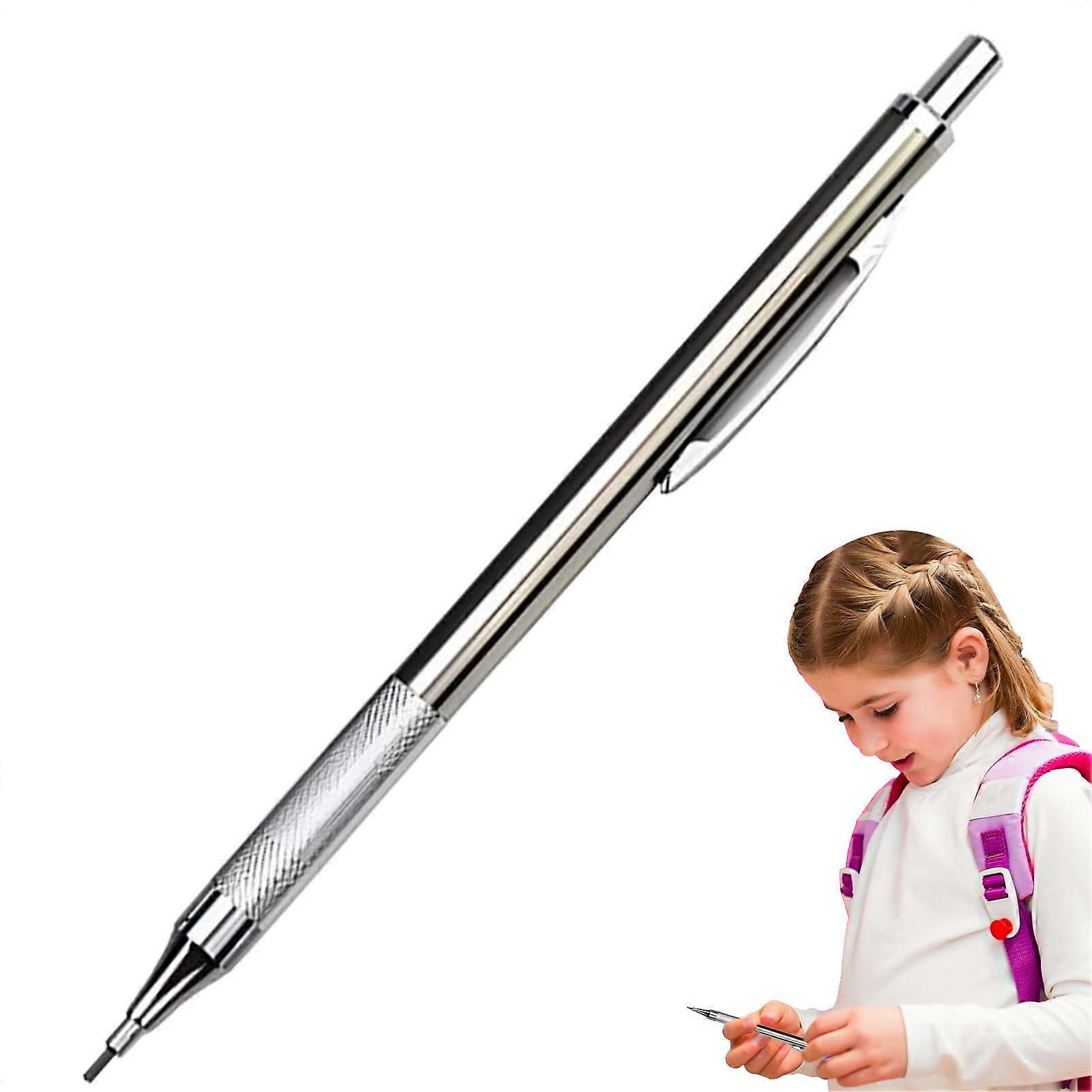 Stainless Steel Mechanical Pencil 0.3mm for Technical Drawing and Smooth Writing Engineering