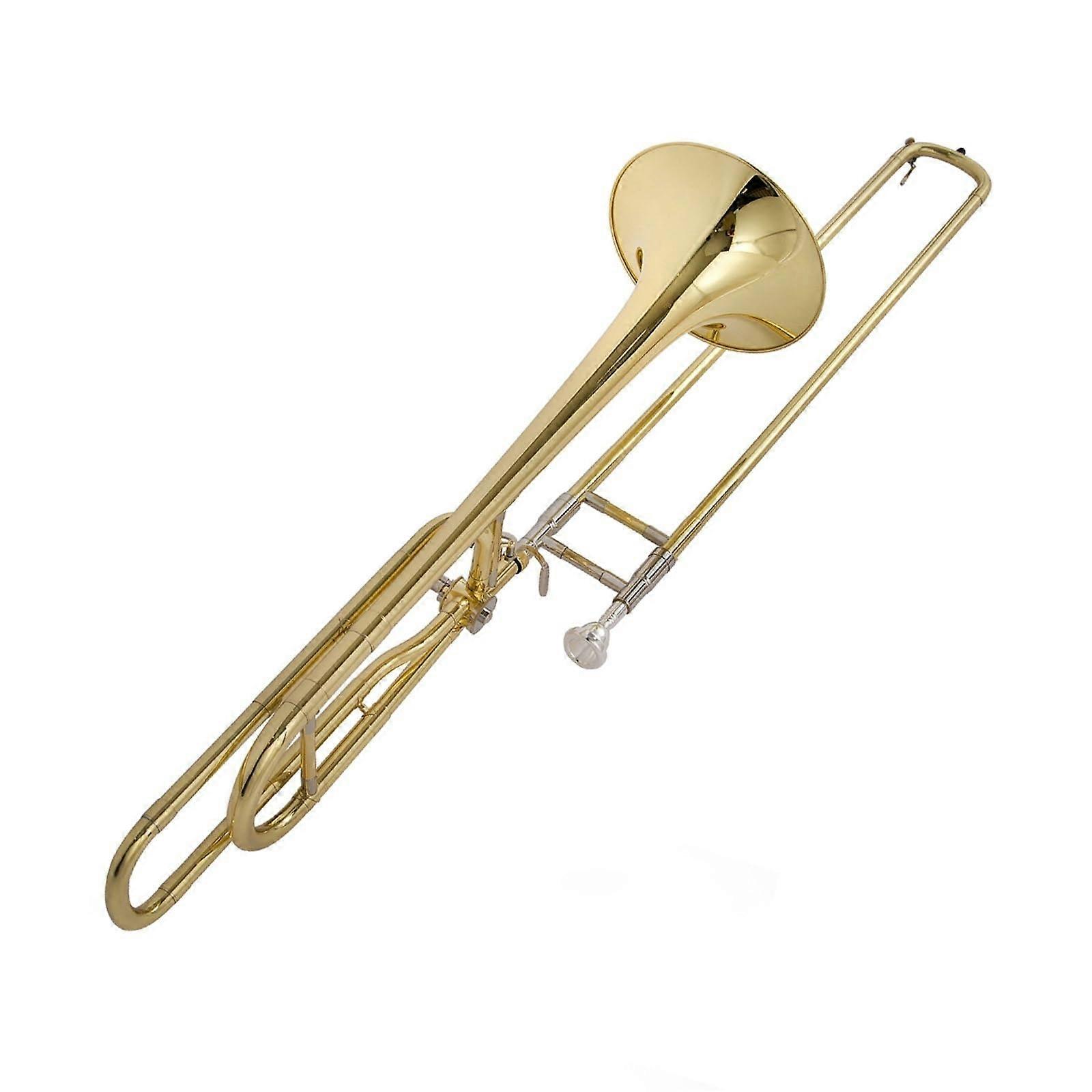 Trombone for Beginners B Flat Student Brass with Durable Lacquer Finish and Rich Tone