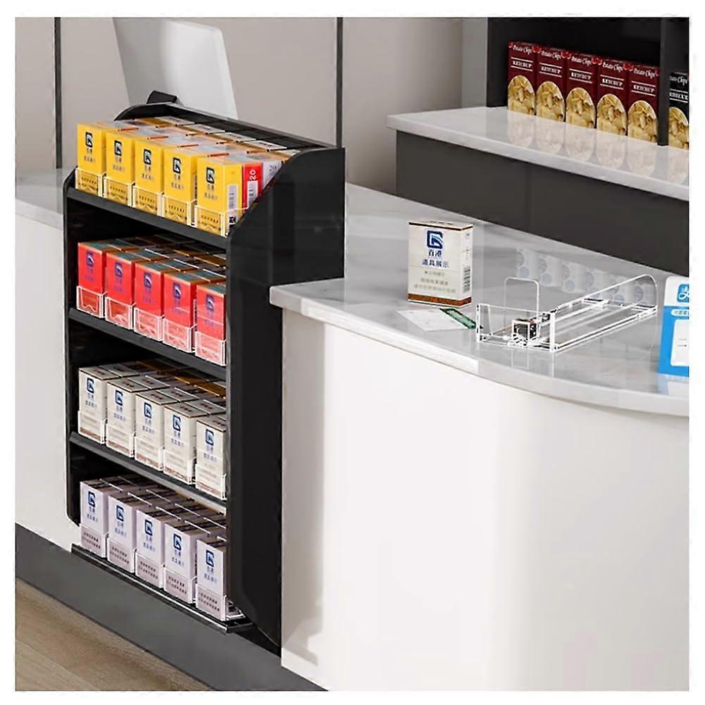 Retail Display Stand with Spring Loaded Gondola Shelf Pusher, Acrylic Rack for Store Counters 10pcs