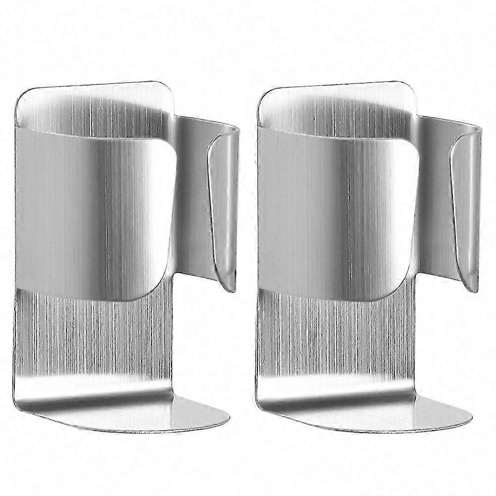 2pcs Wall-Mounted Electric Toothbrush Holder & Storage Shelf