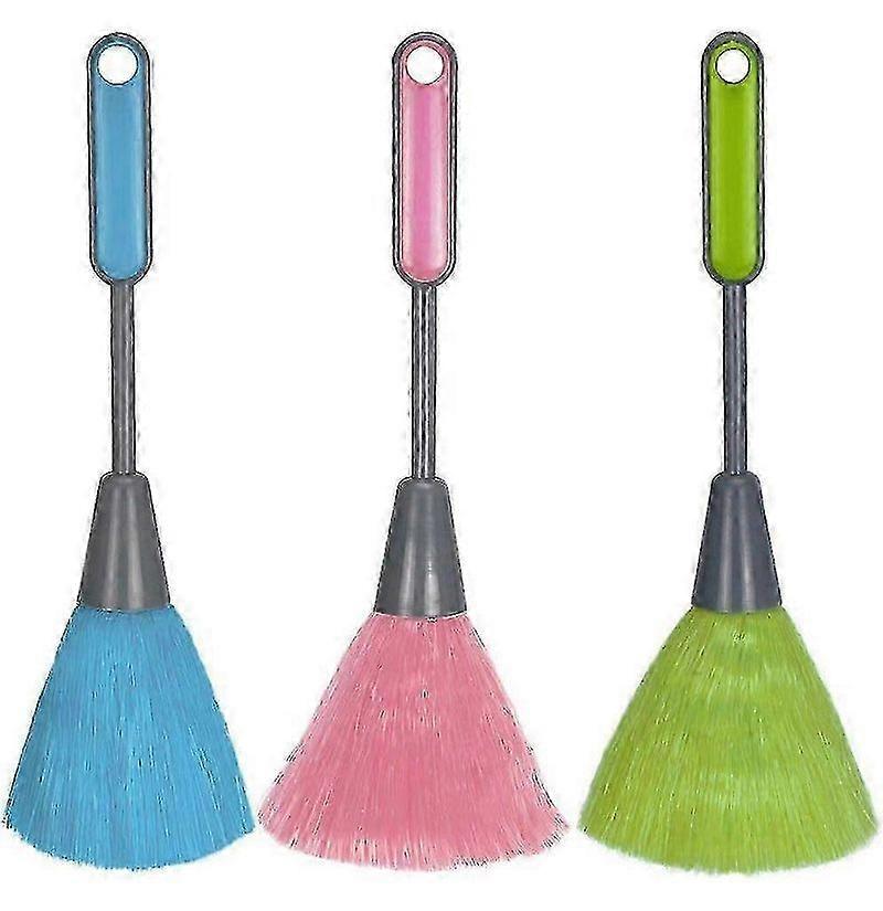 3 pack Fluffy Microfiber Delicate Kitchen Duster Laptop Keyboard Brush Cleaner Tool Mini Dusting Wand (Blue, Green, Red)