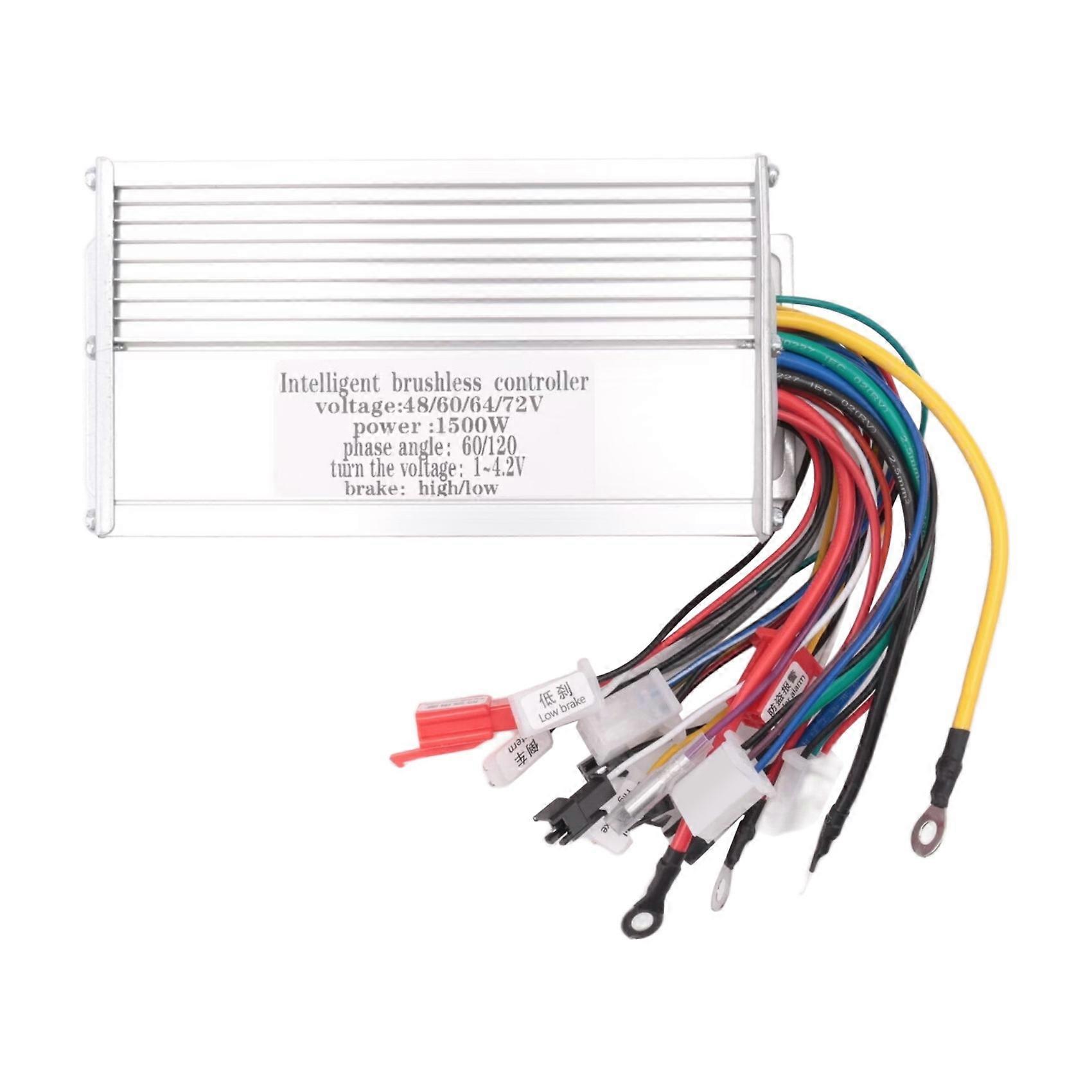 For 48V 60V 64V 72V Systems 1500W Brushless Motor Controller with Reverse Function for EBikes Scooters Motorcycles