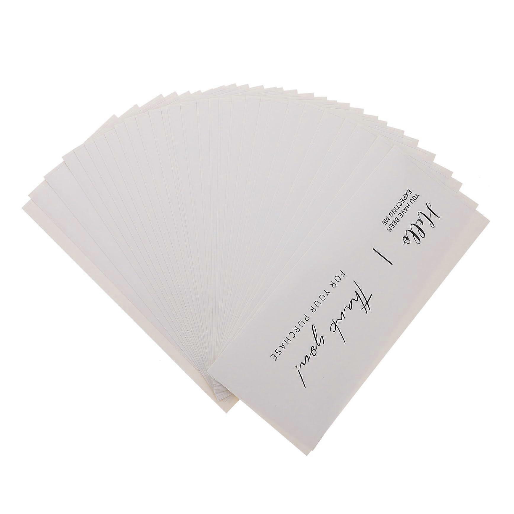50Pack Self Adhesive Sealing Stickers White Rectangular Gift Packaging Labels for Wrapping and Parties