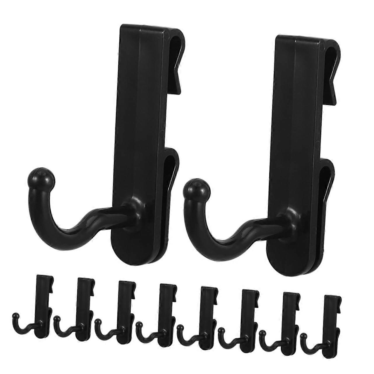 10Pcs Black ABS Pegboard Utility Hooks for Secure Tool Holding and Versatile Storage