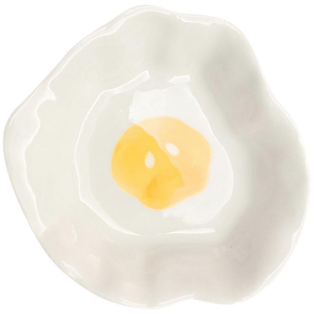White Ceramic Seasoning Dish for Dipping Sauce Small Poached Egg Dish
