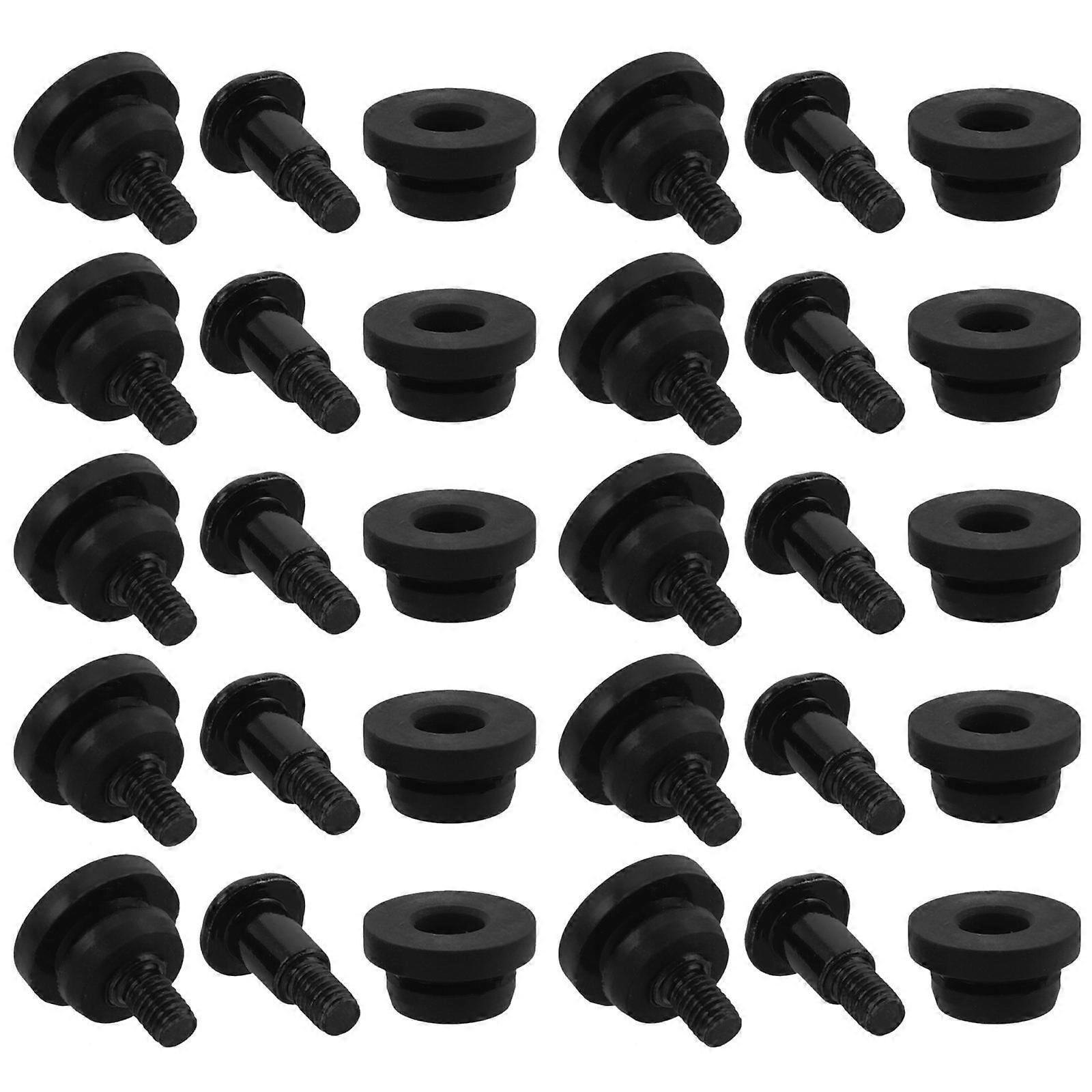Black Hard Drive Shock Absorption Screws for Pc Case with 30Pcs Fasteners