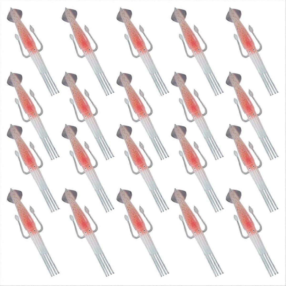 20Pcs Plastic Noodle Fork Heat- Reusable Cuttlefish Fork Cute Funny Cup Noodle Tableware Fork