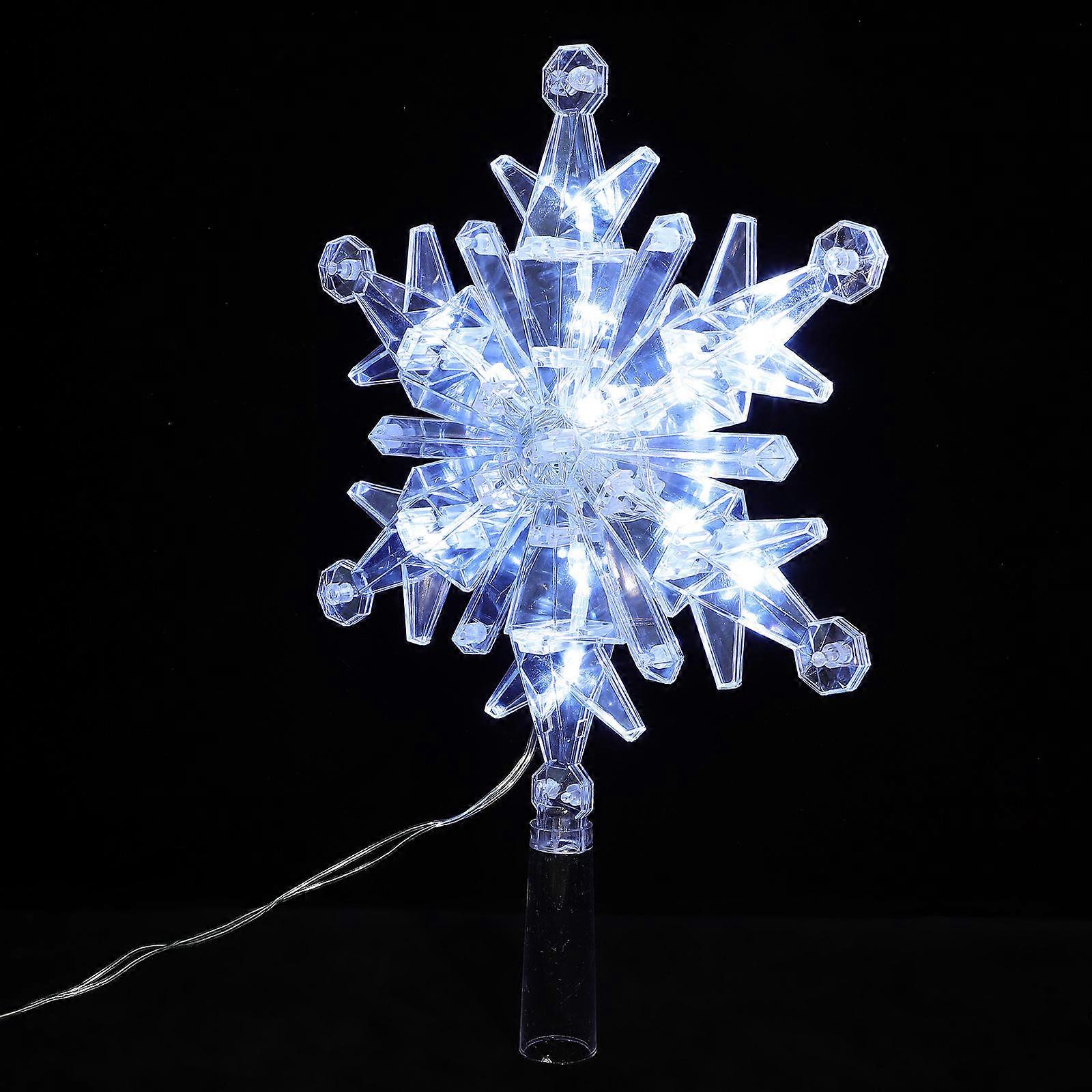 Xmas Tree Topper Lighted Snowflake Decoration for
