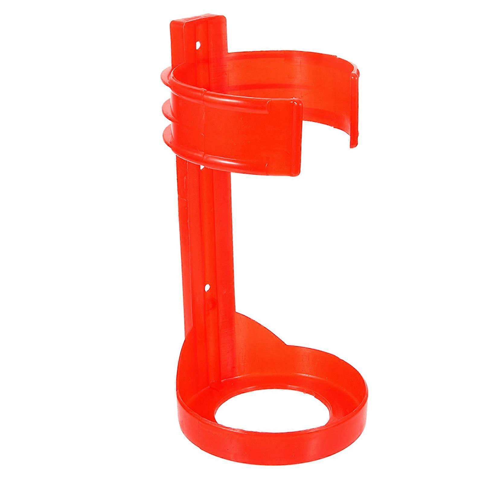 Fire Extinguisher Holder Fire Extinguisher Stand Vehicle Use Red Plastic for 1Set
