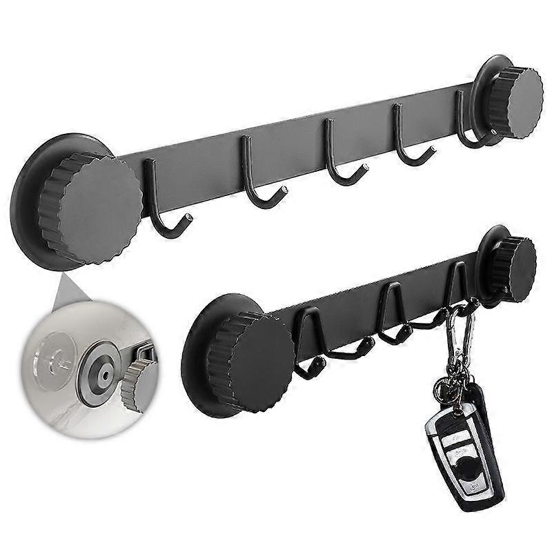 Suction Cup Hooks Stainless Steel Multi-Hook Rack for Kitchen, Bathroom