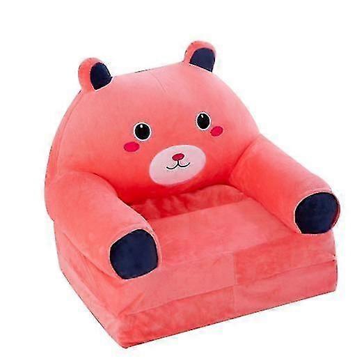 Foldable Kids Sofa, Plush Children Couch Backrest Armchair Bed
