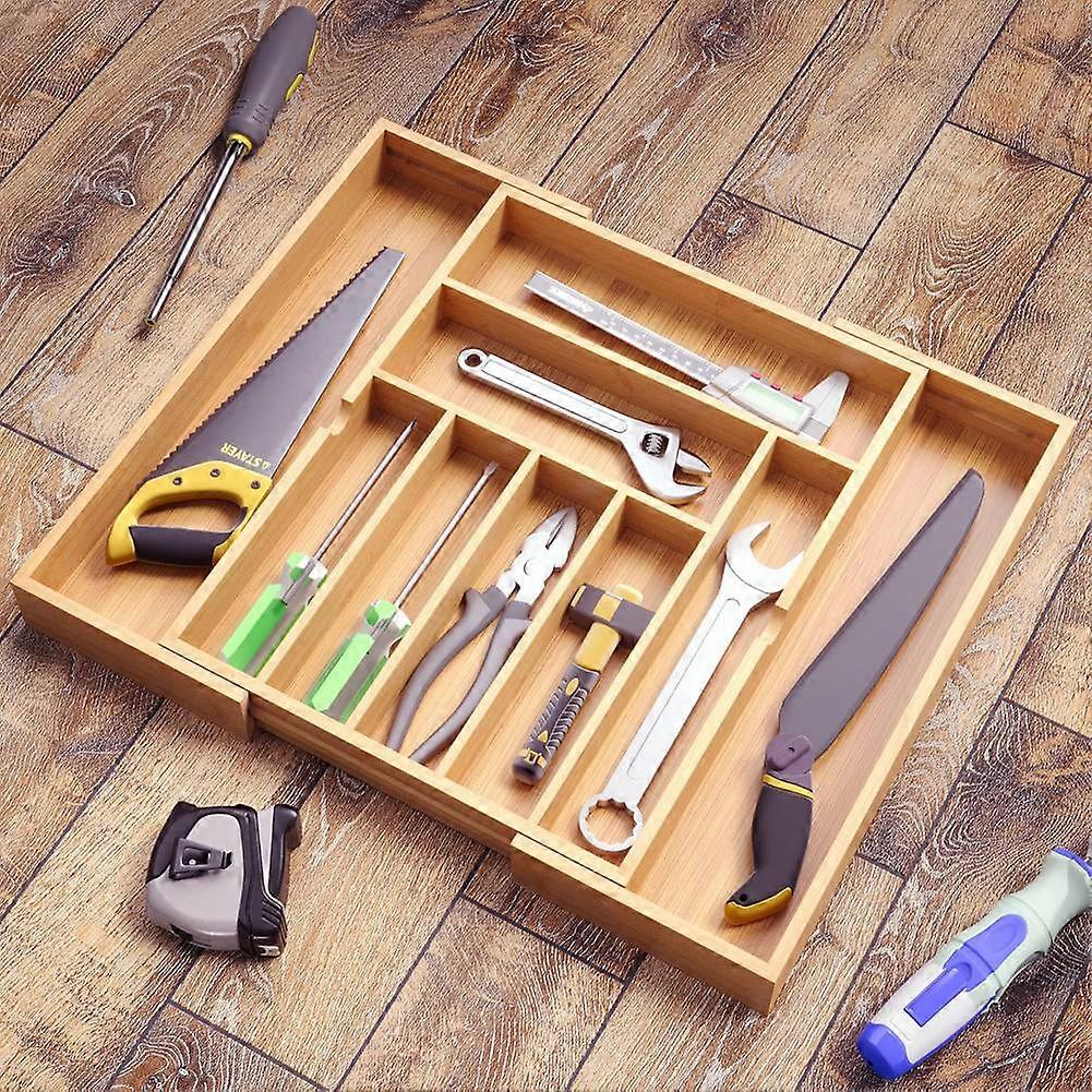 Multi-Grid Kitchen Tableware Pull-Out Retractable DrawerKnife and Fork Storage Box Household Bedside Tools Sorting Box S